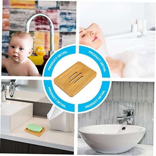 KONTONTY 1Pc Stylish Wooden Soap Holder for Kitchen Bathroom
