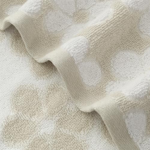 Pidada Hand Towels Set of 4 Brown Floral Pattern