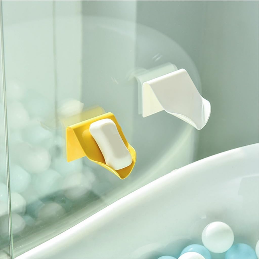 Valcla 3 Piece Soap Dish Set Red Bathroom Drain Rack