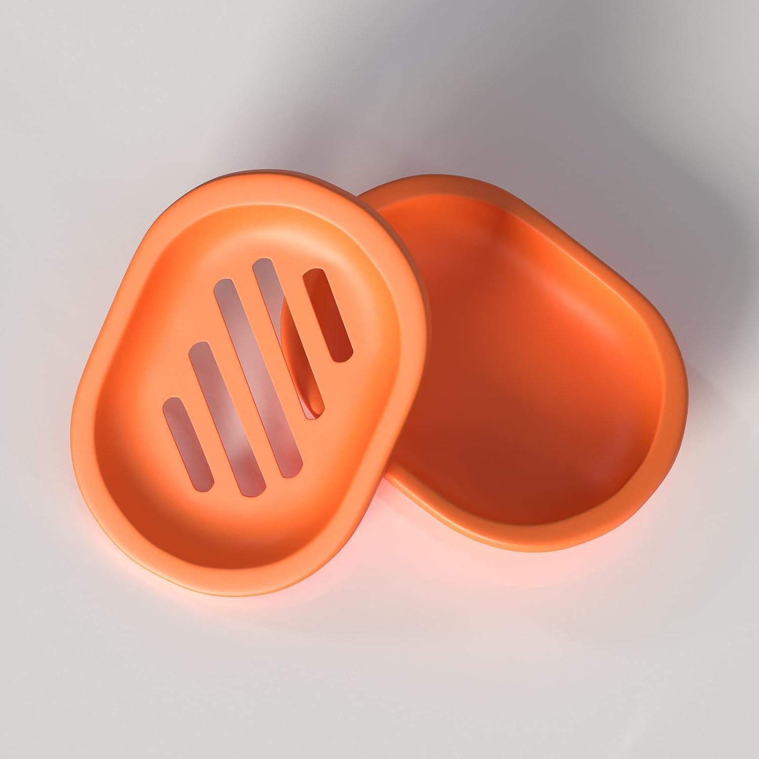 Topsky 2 Pcs Soap Dish with Drain - Orange