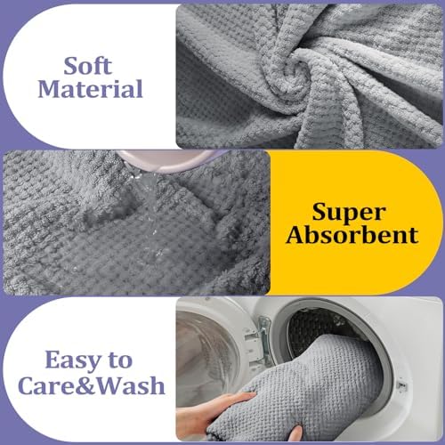 Preboun 12 Pcs Bath Towels and Washcloths Set