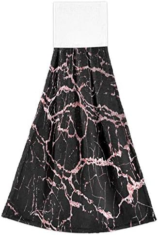 Kcldeci Rose Gold Marble Hand Towels 2 Piece Set