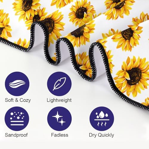 Rstick Sunflower Beach Towel 36x72 Quick Dry Sand-Free 1