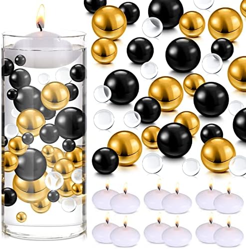 Fumete 10162 Pcs Floating Candles and Vase Beads Decor