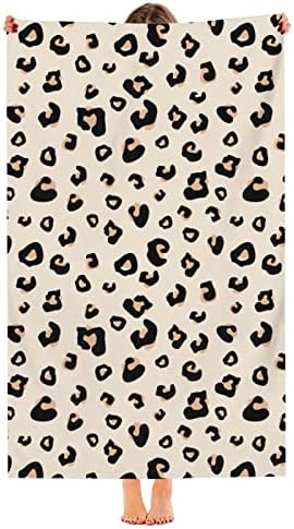 SUNUAN Leopard Beach Towel 52x33 Inches