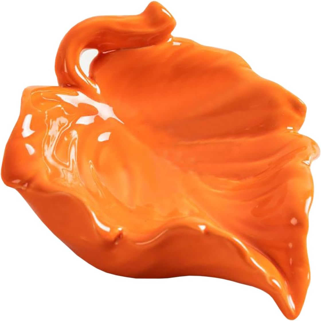 Gaolinci Leaf Shape Ceramic Soap Holder Drainage Dish
