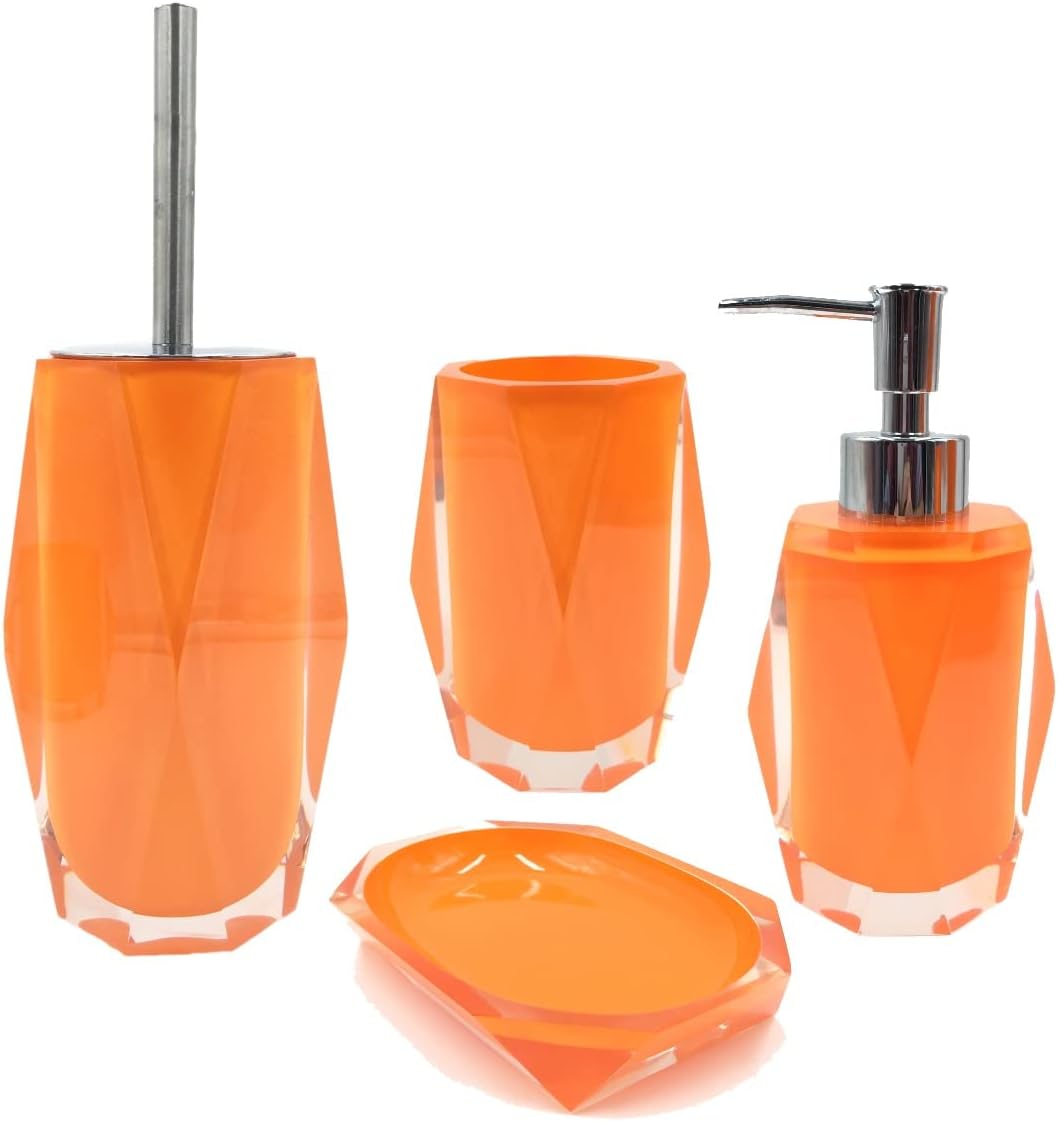 Sparkles Home Faceted Soap Dish - Orange Durable Resin