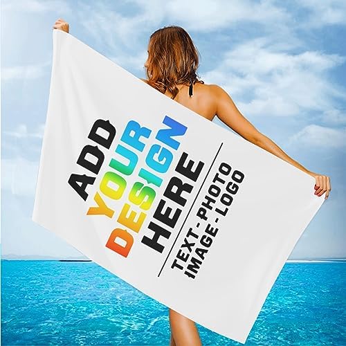 Custom Beach Towels with Names and Photos Quick Dry for Kids Adults