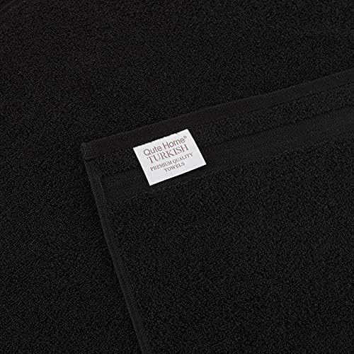 Qute Home 4-Piece Bath Towel Set Black