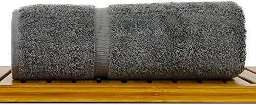 Luxury Turkish Cotton Bath Towels Set of 4 - Grey Dobby