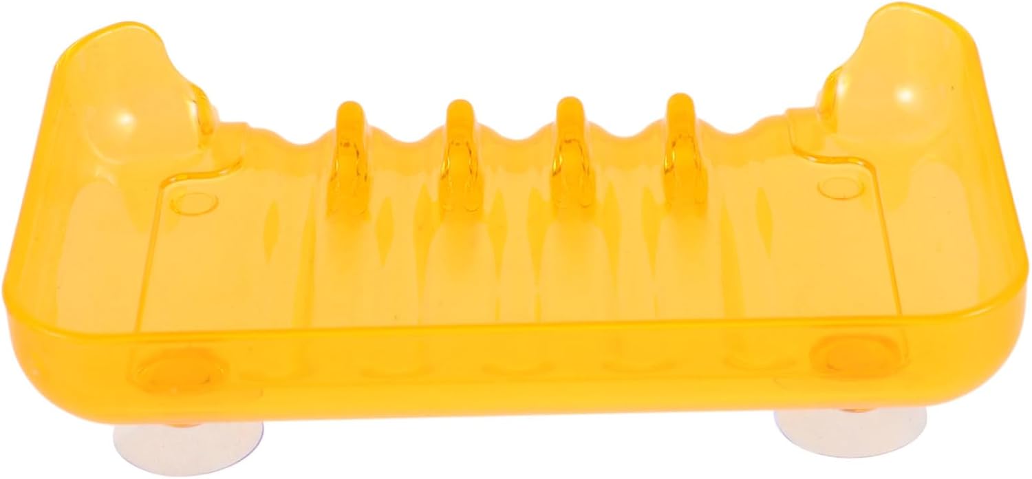 PAMINGONO Orange Waterfall Soap Dish with 2 Suckers