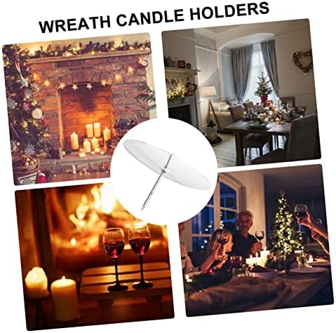 MAGICLULU 8-Piece Silver Candle Holder Set