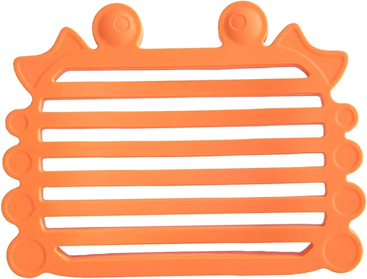Multipurpose Silicone Soap Dish Non-Slip Self Draining Holder Orange