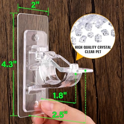ANDGOO 4 Pack No Drill Curtain Rod Holders with 17 lbs Capacity