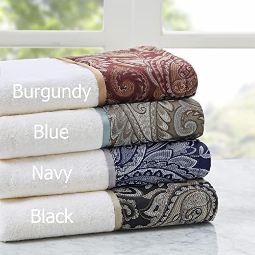 Madison Park Aubrey 6 Piece Cotton Towel Set with Paisley Design