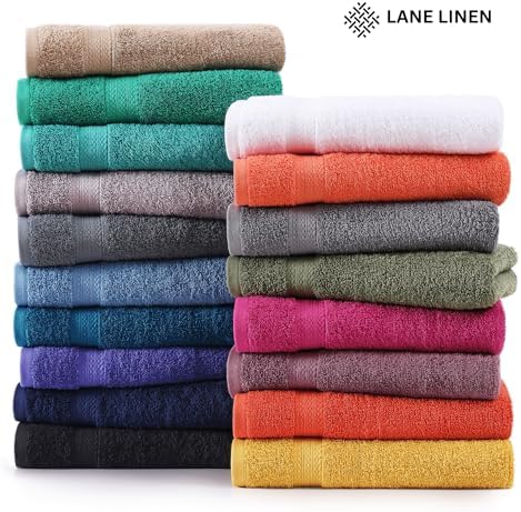 LANE LINEN 4 Pack Bath Towels - 28x54 Navy Blue 1
