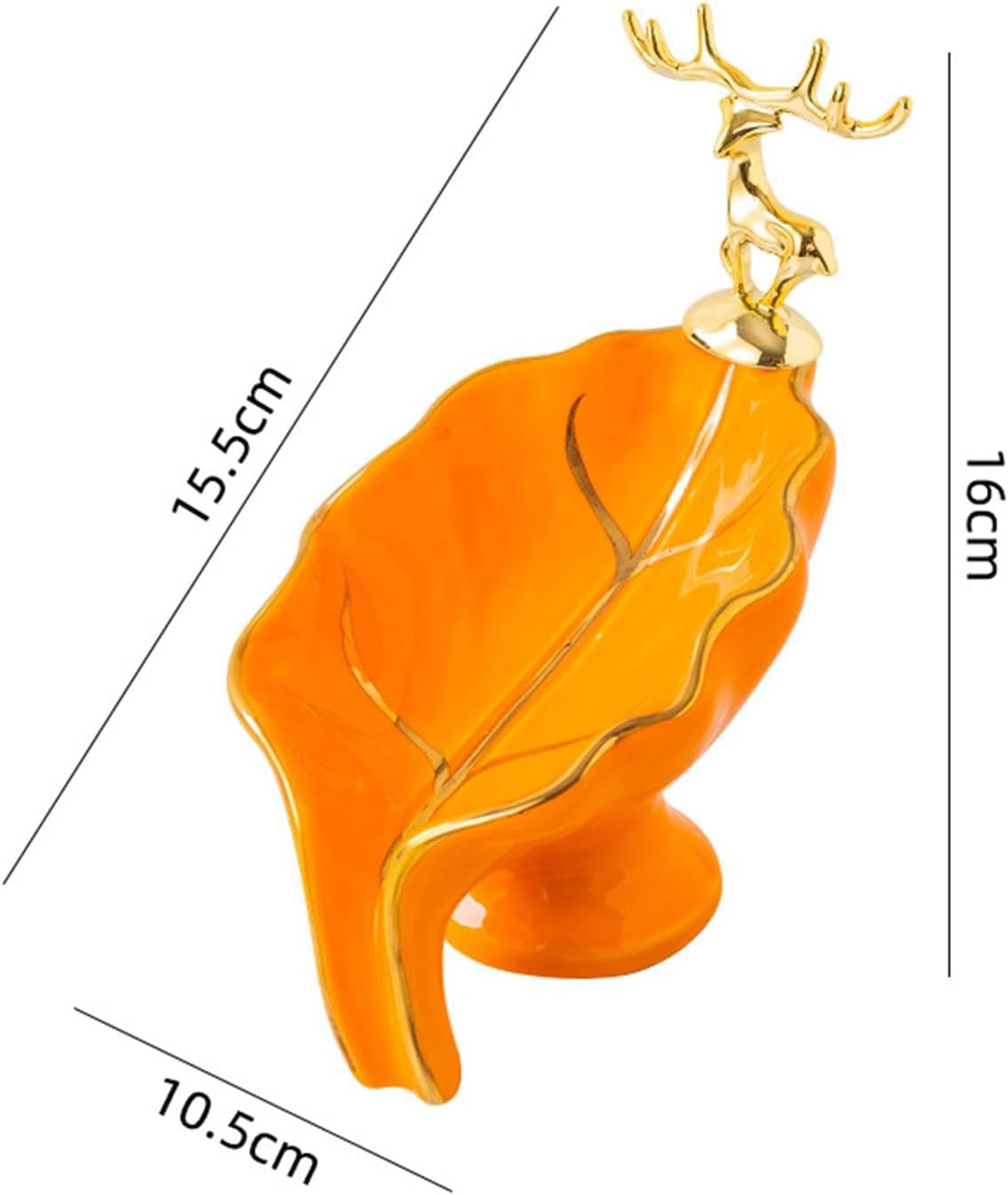 Ceramic Leaf Shape Soap Dish Tray with Self Draining Design