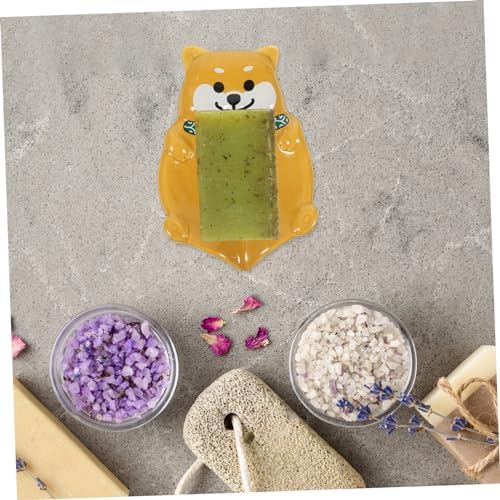 LIFKOME Ceramic Dog Soap Holder for Sink