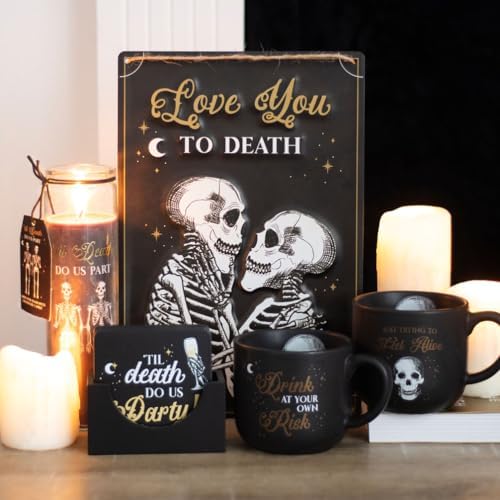 Til Death Do Us Part Amber Noir Tube Candle - Gothic Wedding Gift 1