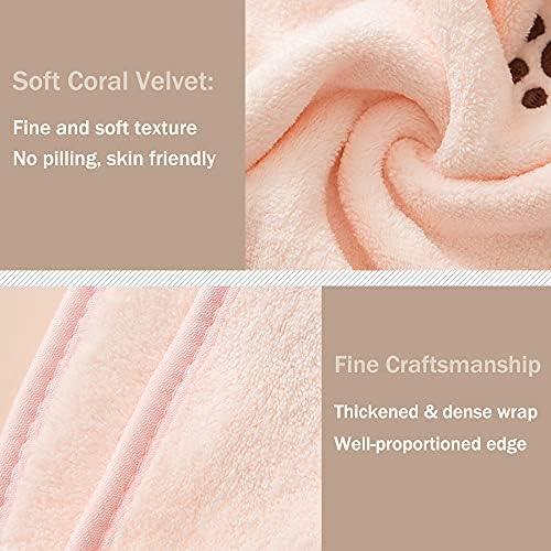 5 Pack Cute Animal Hand Towels with Hanging Loop