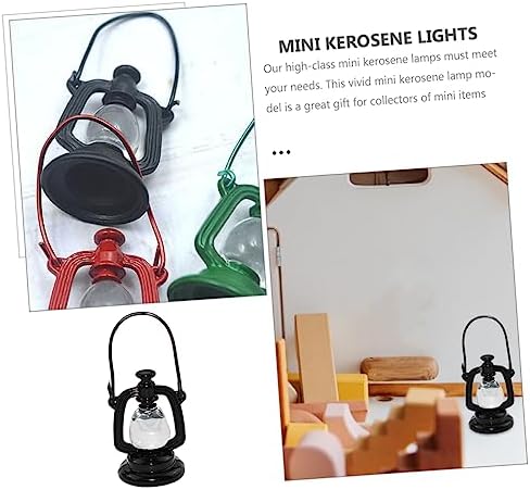 ERINGOGO Retro Kerosene Lamp with Non-Resin Black Finish