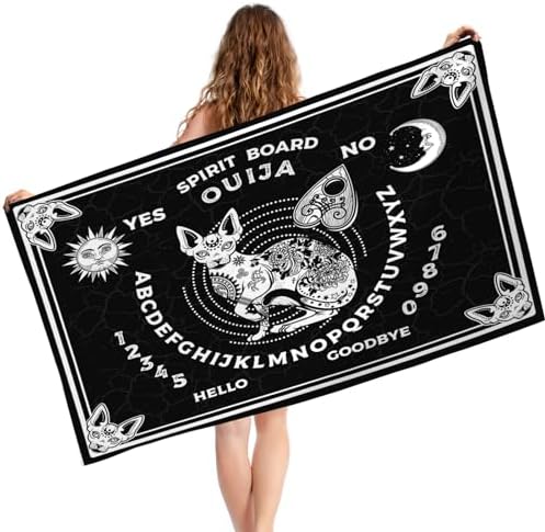 ONE TO PROMISE Goth Sun Moon Witch Ouija Board Beach Towel Blanket