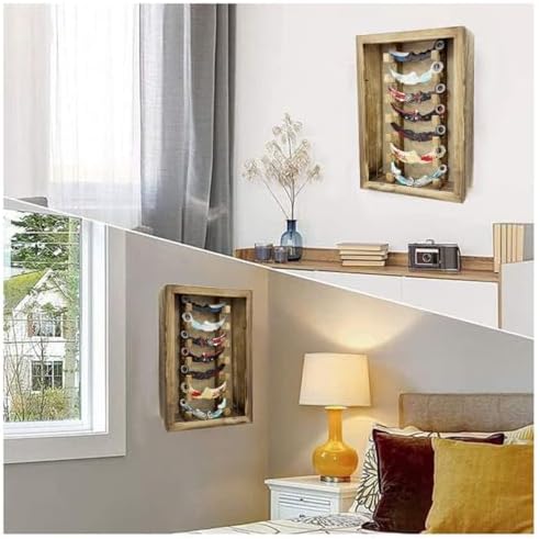 LITAITAI Wooden Knife Display Case with Hooks 1