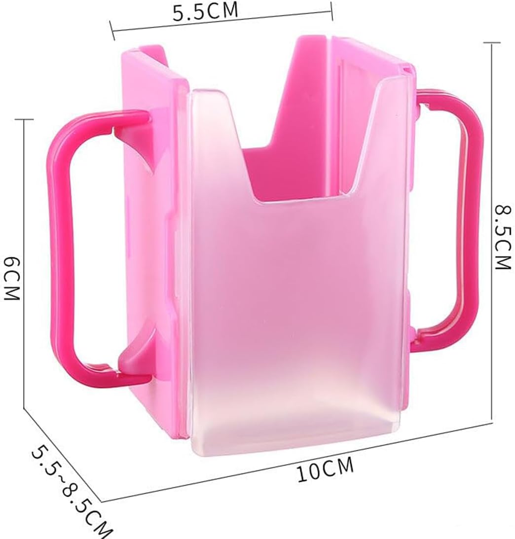 Adjustable Anti-Squeeze Cup Holder for Kids Pink