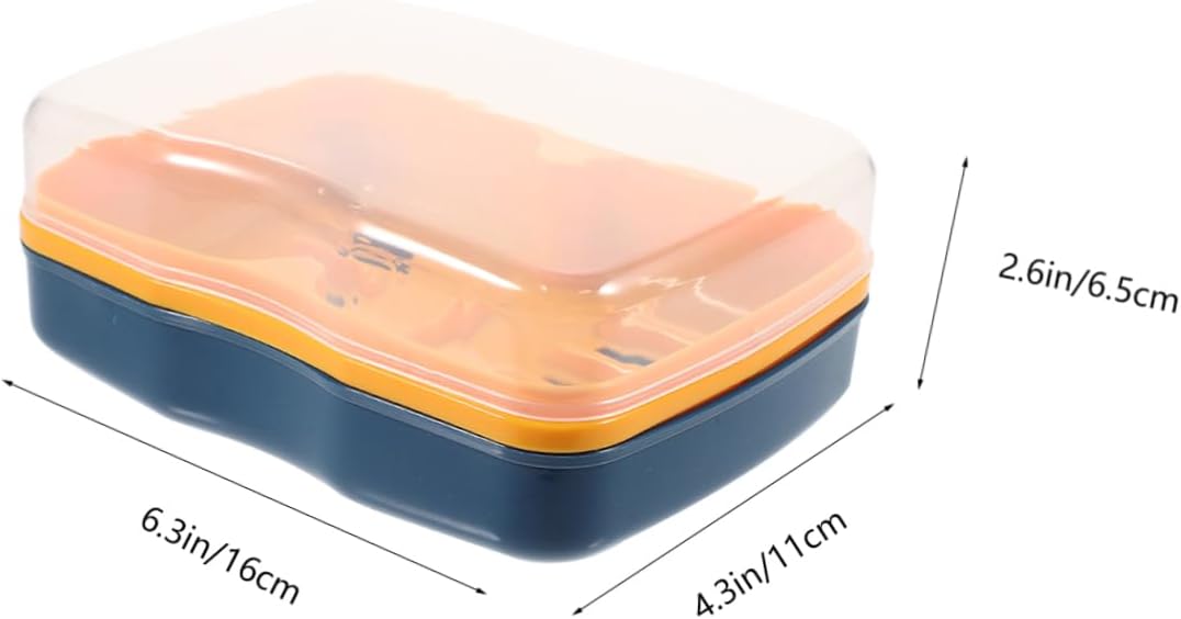 HAKIDZEL Dual Compartment Soap Holder with Leak-Proof Lid
