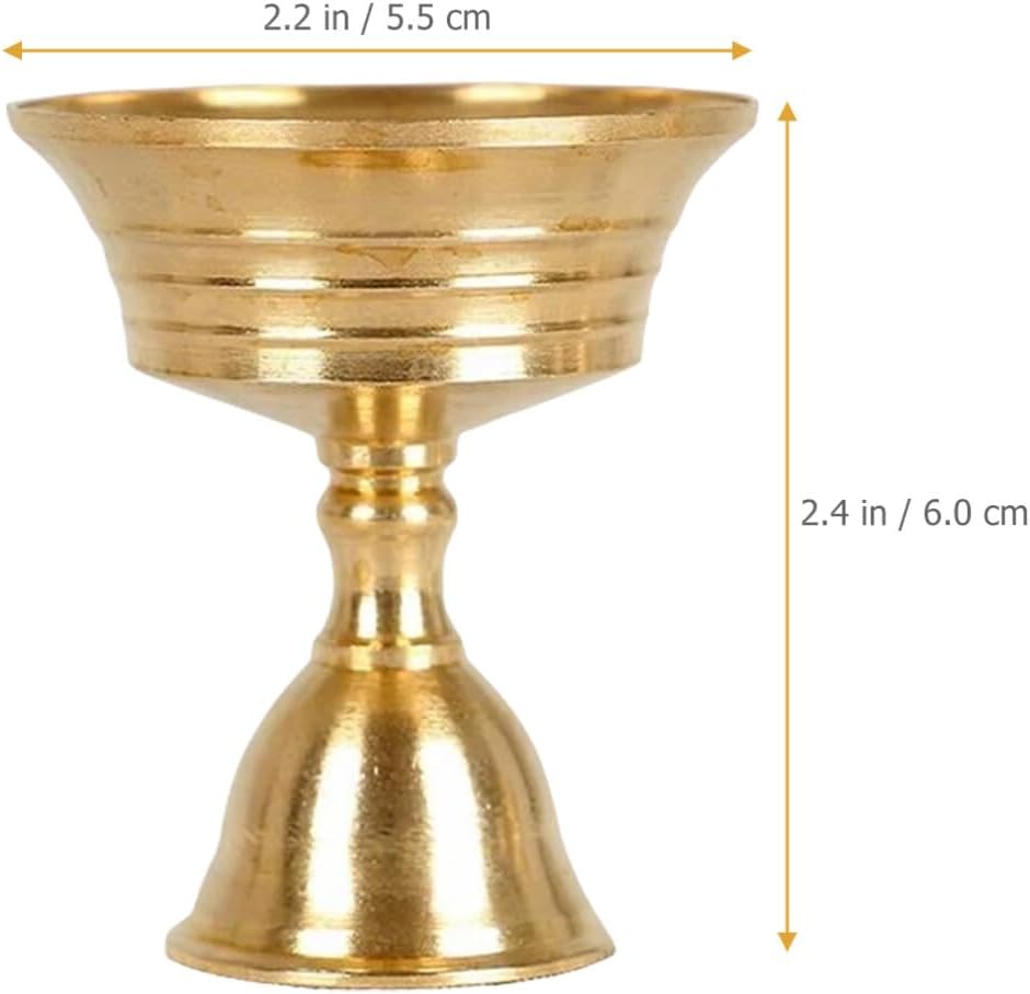 Copper Candle Wick Holder Ghee Lamp Stand for Religious Use