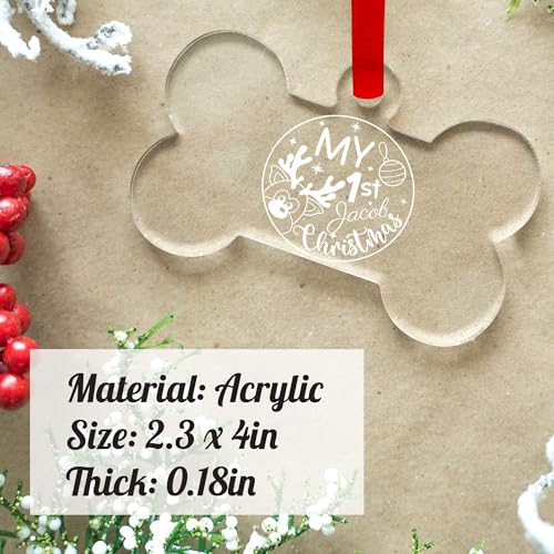 Jasilon Personalized Babys First Christmas Ornament