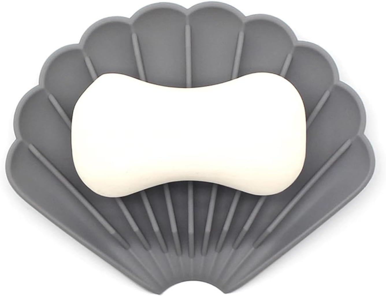2Pcs Non-Slip Silicone Soap Dish with Drainage