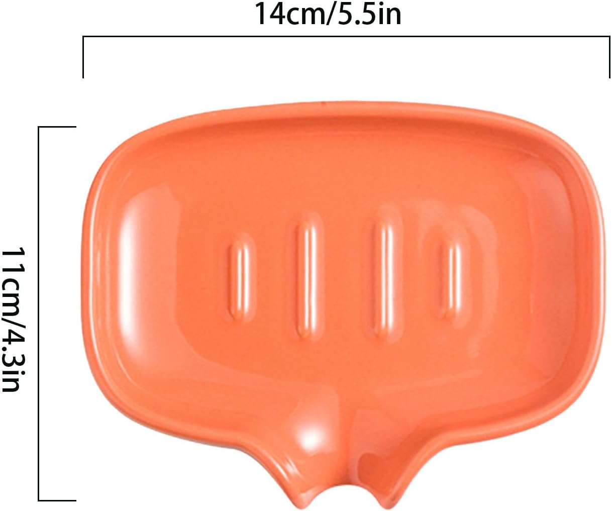 Dowbom Ceramic Soap Holder with U-Shaped Drainage 55 Inch