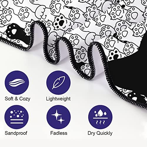 Cute Cat Paw Beach Towel for Adults and Kids 1
