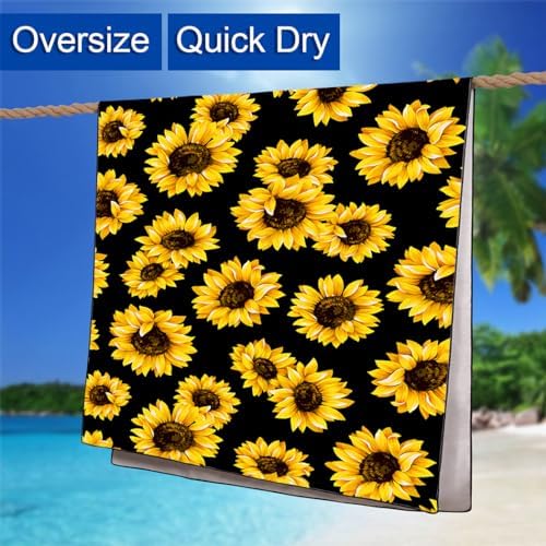 Rstick Sunflower Beach Towel 36x72 Quick Dry Sand-Free