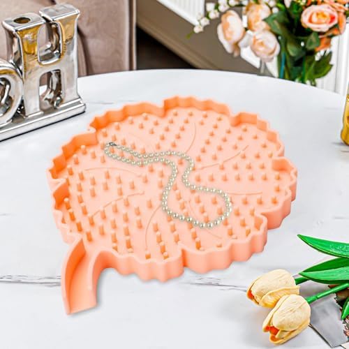 DimyFew Silicone Soap Dish with Floral Design Pink