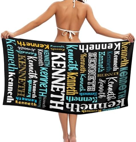 Personalized Beach Towels with Names for Kids and Adults