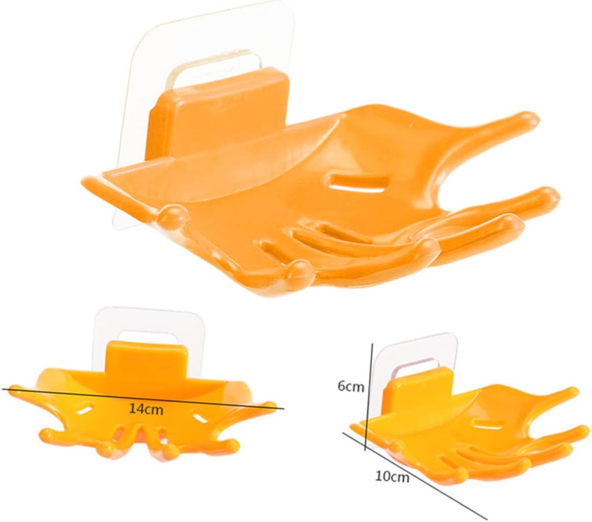 Self Draining Soap Dish Lid with Hand Shaped Design for Kitchen