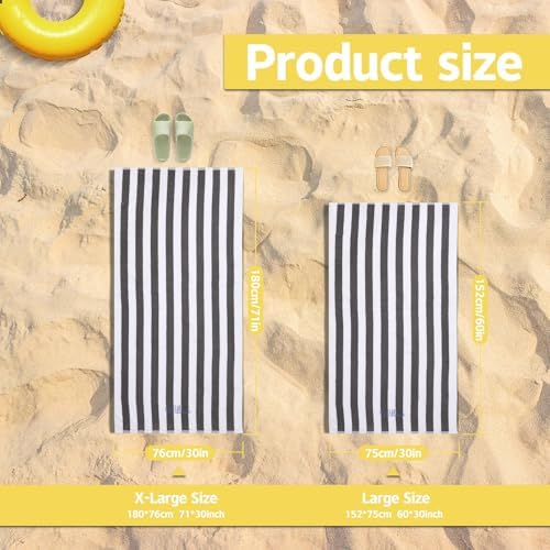 Personalized Beach Towels with Embroidered Name for Kids and Adults