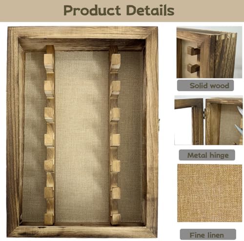 LITAITAI Wooden Knife Display Case with Hooks 1