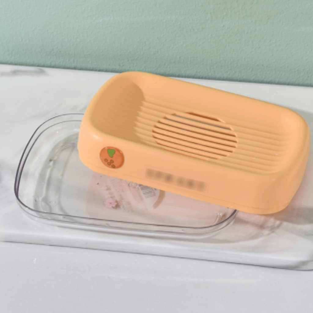 Surek Double Layer Soap Case with Water Tray for Bathroom Sink
