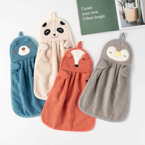 BATTILO HOME 6 Pack Cute Animal Hand Towels for Kids 1