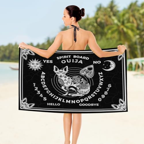ONE TO PROMISE Goth Sun Moon Witch Ouija Board Beach Towel Blanket