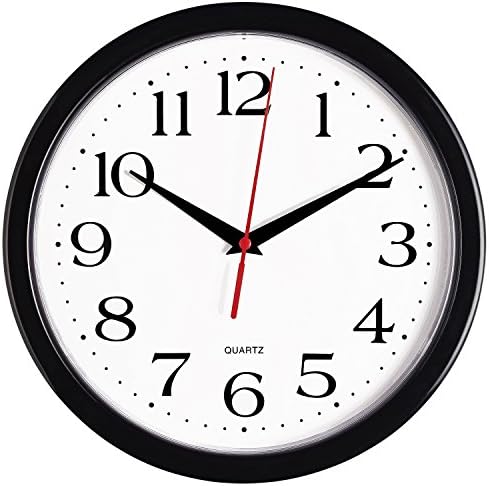 Bernhard Products 10 Inch Black Wall Clock