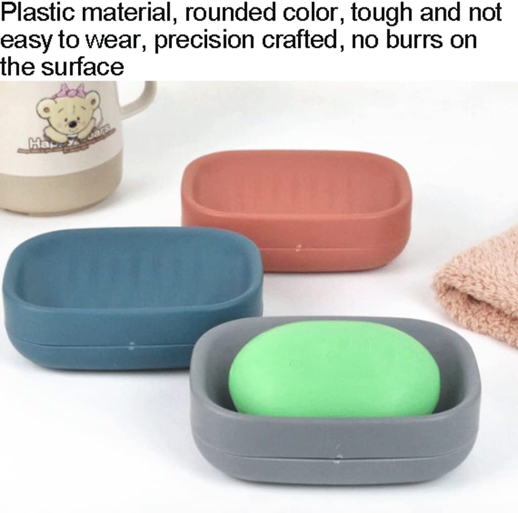 SUREK Simple Countertop Soap Holder with Drainage Double Layer Dish