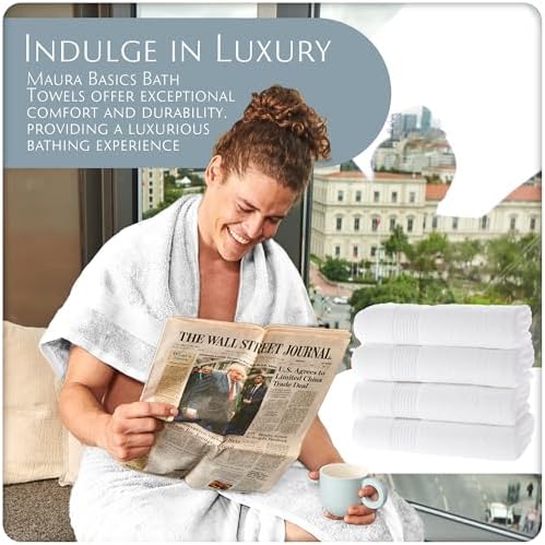 MAURA Basics Turkish Cotton Bath Towel Set
