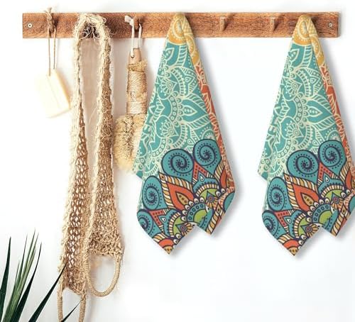 Snowmolle 2 Pack Vintage Mandala Hand Towels