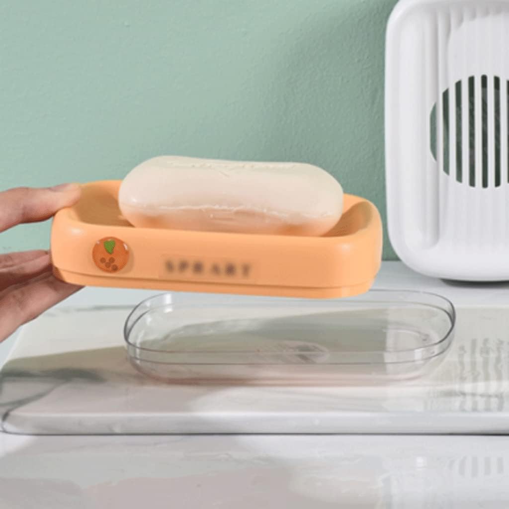 Surek Double Layer Soap Case with Water Tray for Bathroom Sink