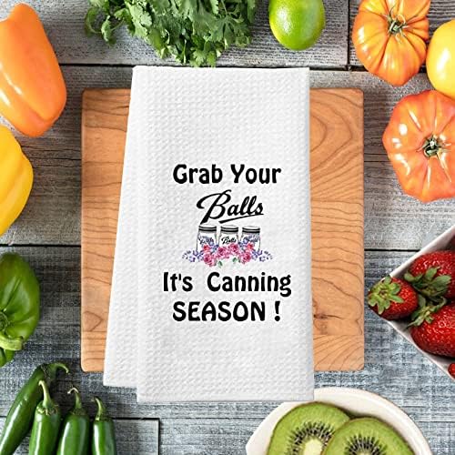 PXTIDY Funny Canning Season Kitchen Towel