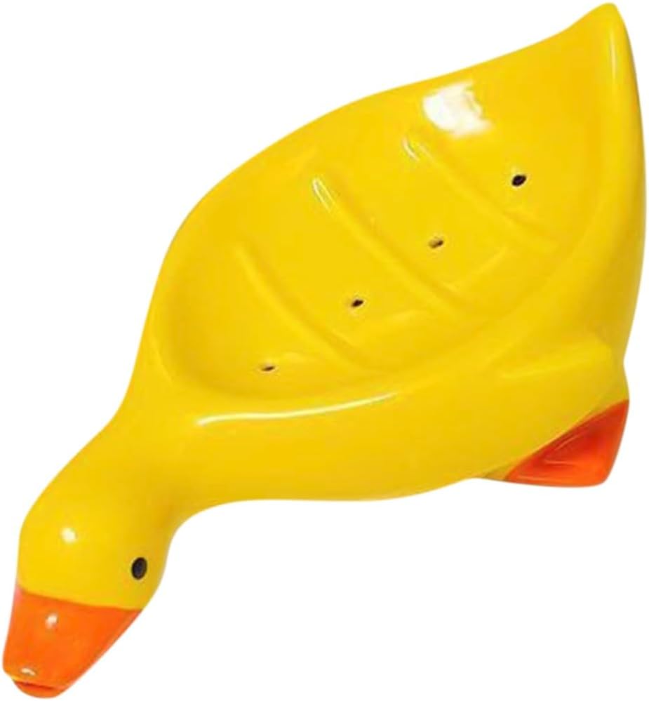 Cute Duck Soap Dish with Drain Hole